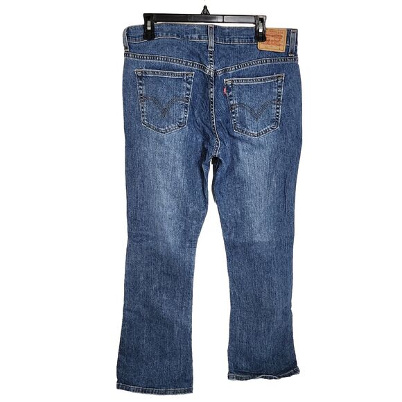 Levi’s Womens Jean Size 12M 515 Nouveau Bootcut Stretch Regular Fit Blue Denim - Picture 2 of 10